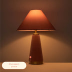 Rose Pink Velvet Table Lamp 19" H - Modern Table Lamp