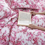 Betsey Johnson Floral Vineyard Pink - Microfiber Quilt Set