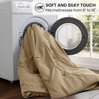 Queen Comforter Set, 7 Pieces Beige - Comforter Set