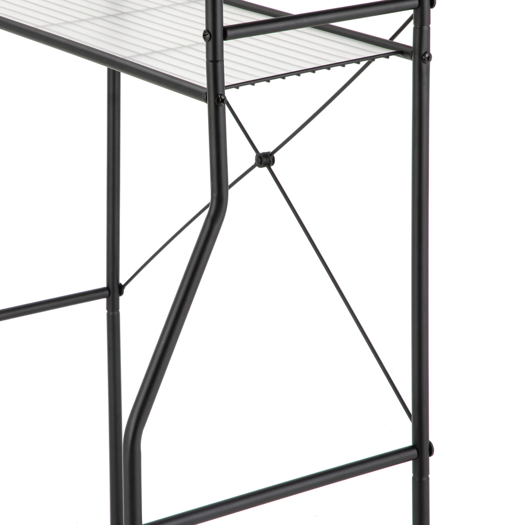 Over-the-Toilet Steel Storage Unit with - Bookcase Shelf
