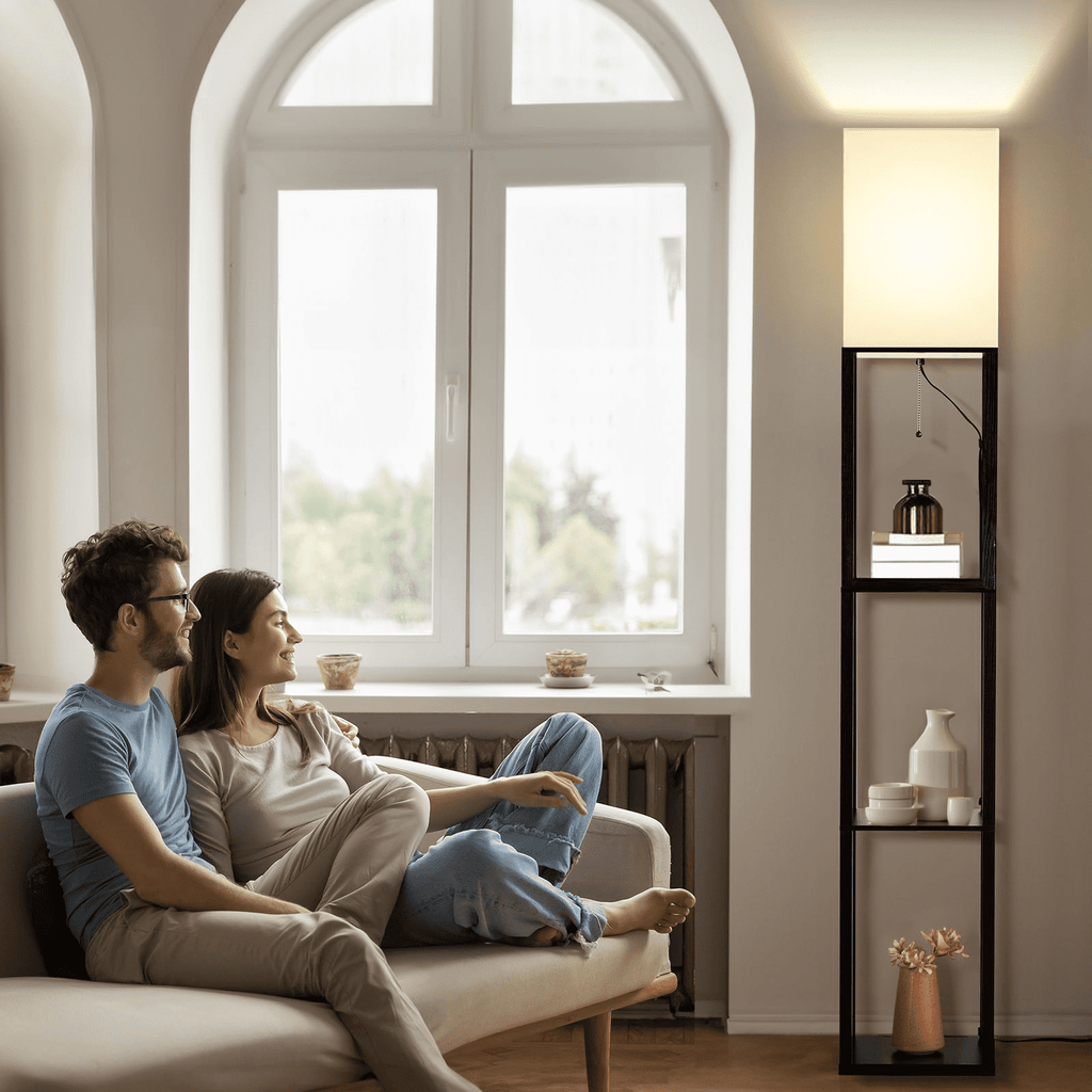 SUNMORY 63'' Floor Lamps with Shelves, - Modern Table Lamp