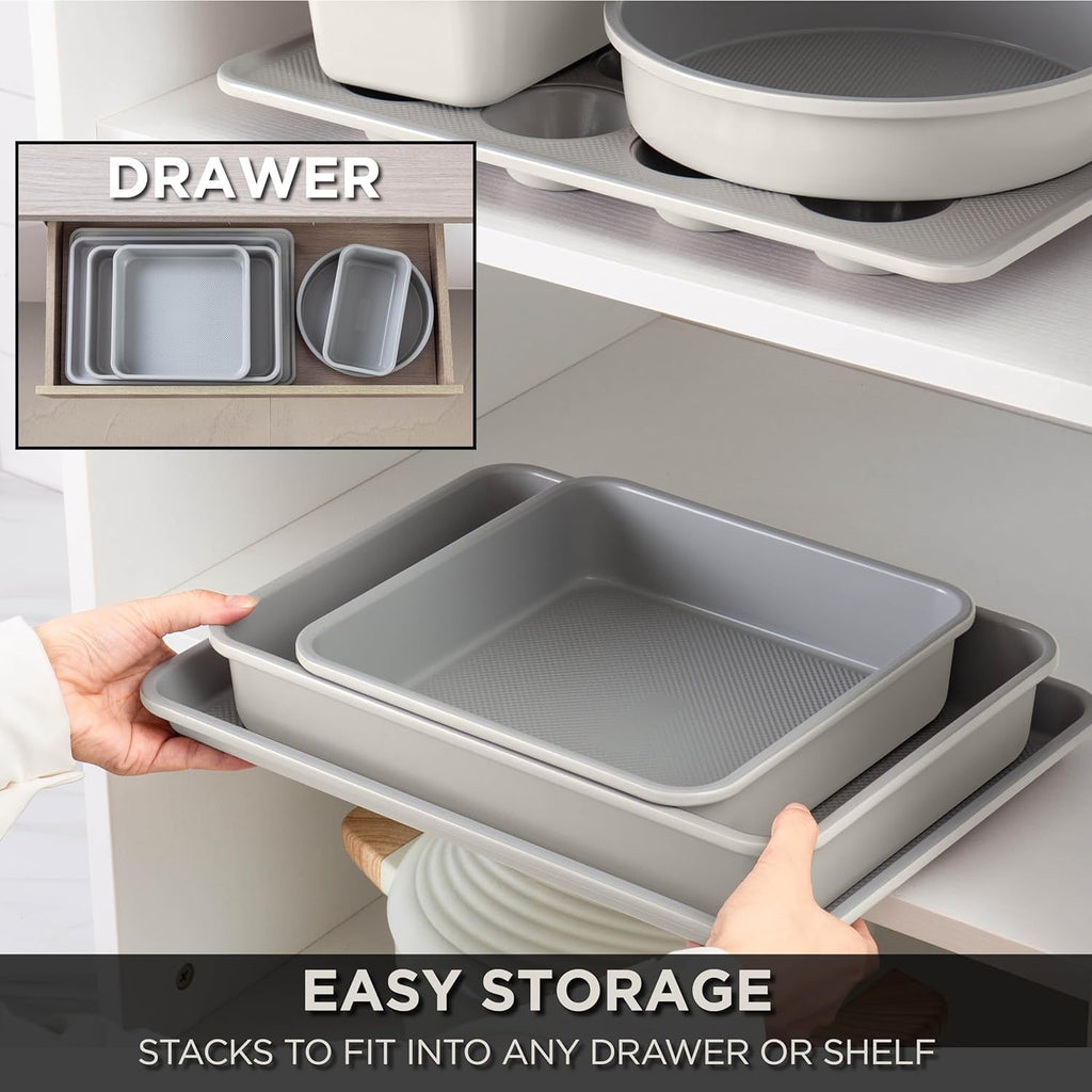 Heavy Duty Baking Pans Bakeware Set - Kitchen Essentials