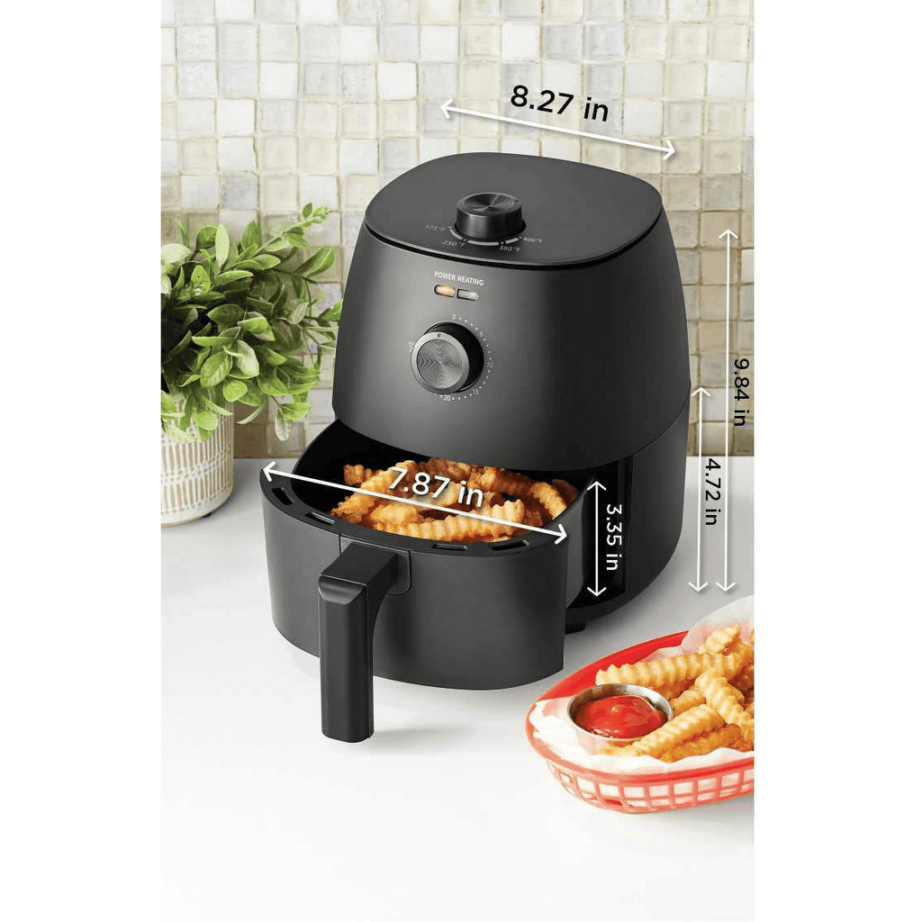 2.2 Qt Air Fryer in Arctic Black with - Air Fryer