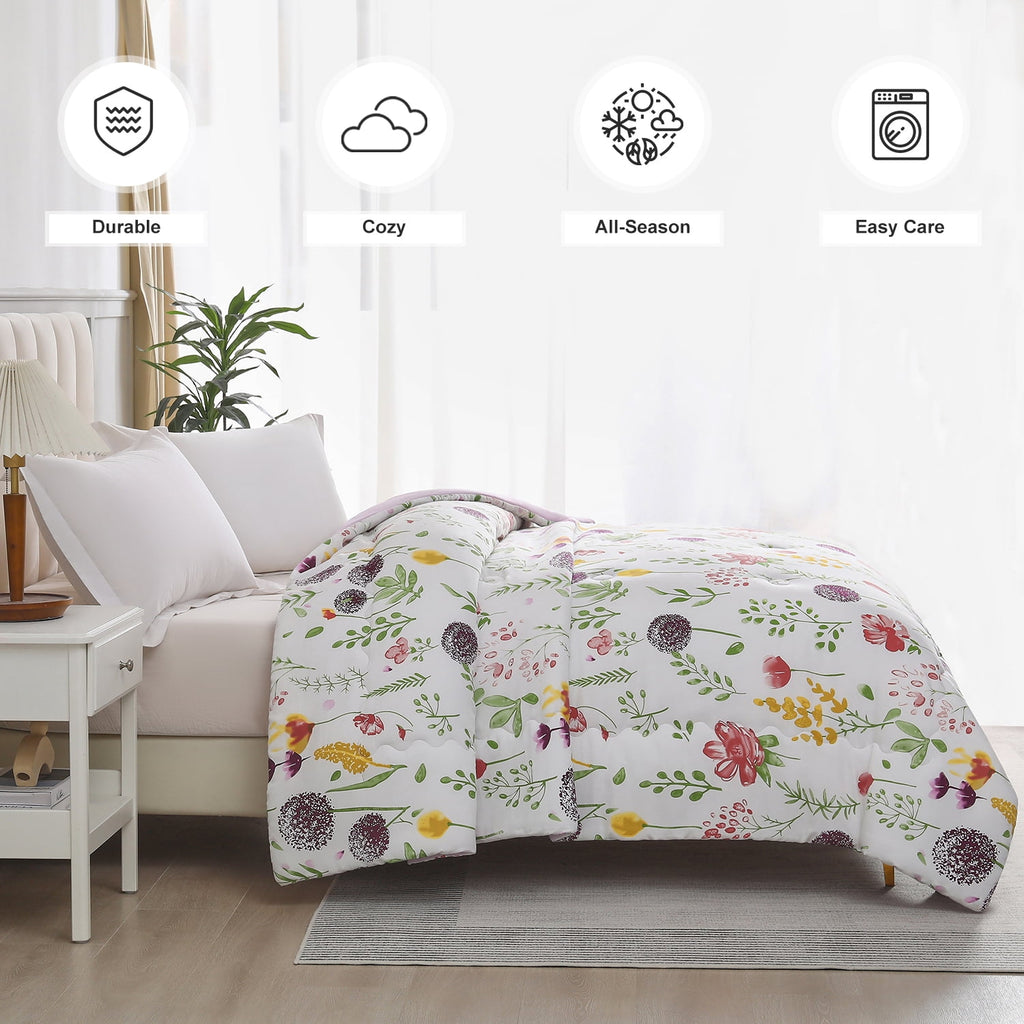 1 Piece Queen Comforter Floral - Comforter Set