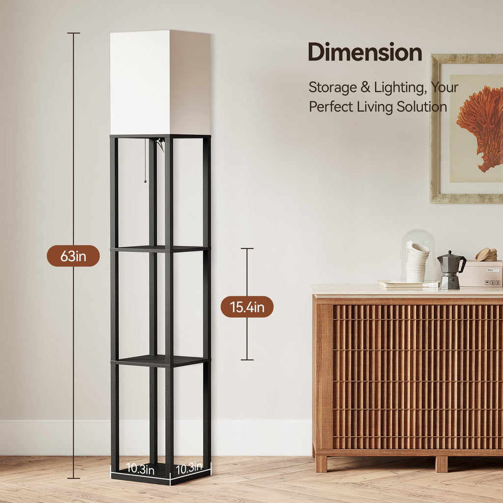 SUNMORY 63'' Floor Lamps with Shelves, - Modern Table Lamp