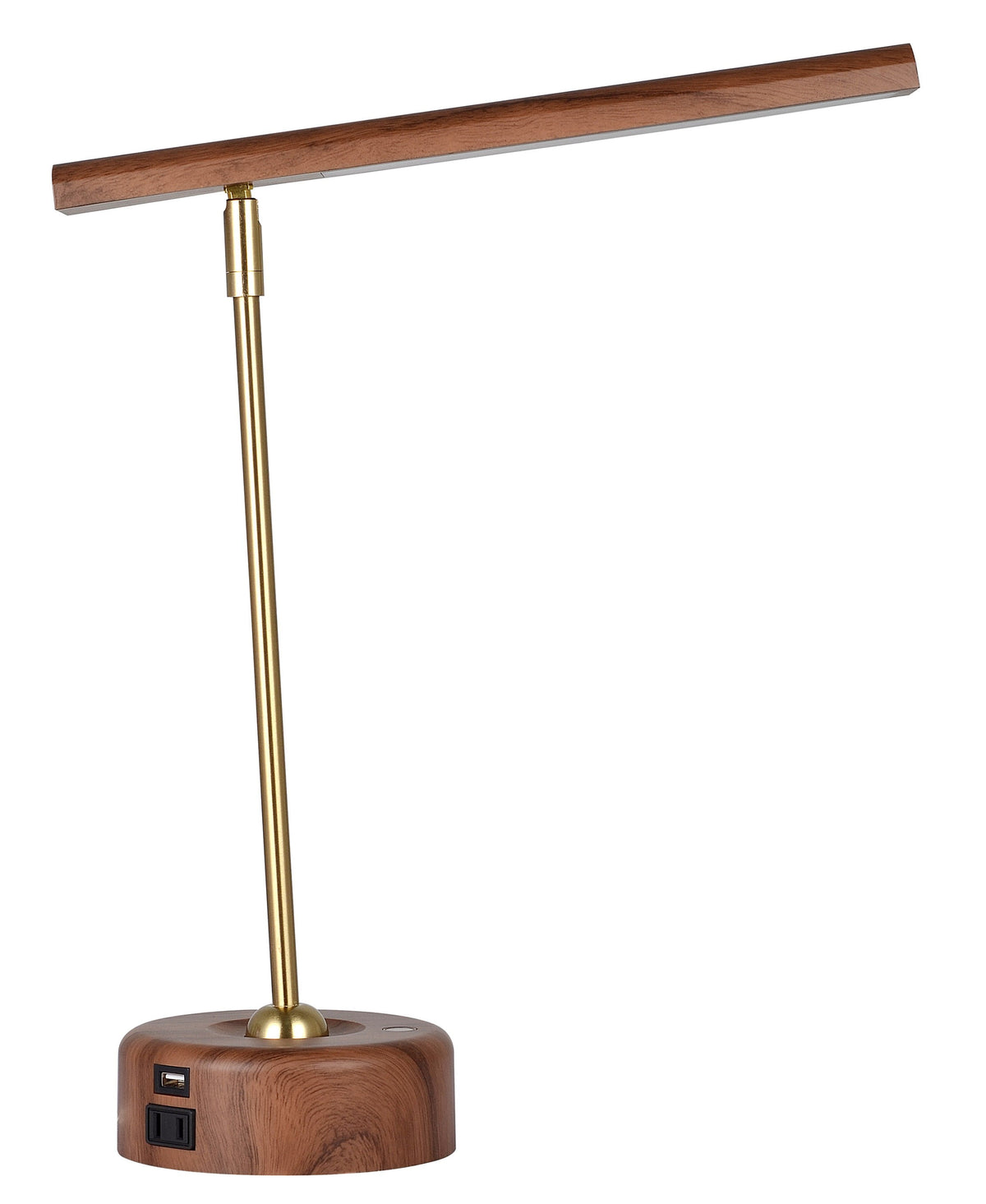 Modern LED Desk Lamp with Wood Grain - Modern Table Lamp