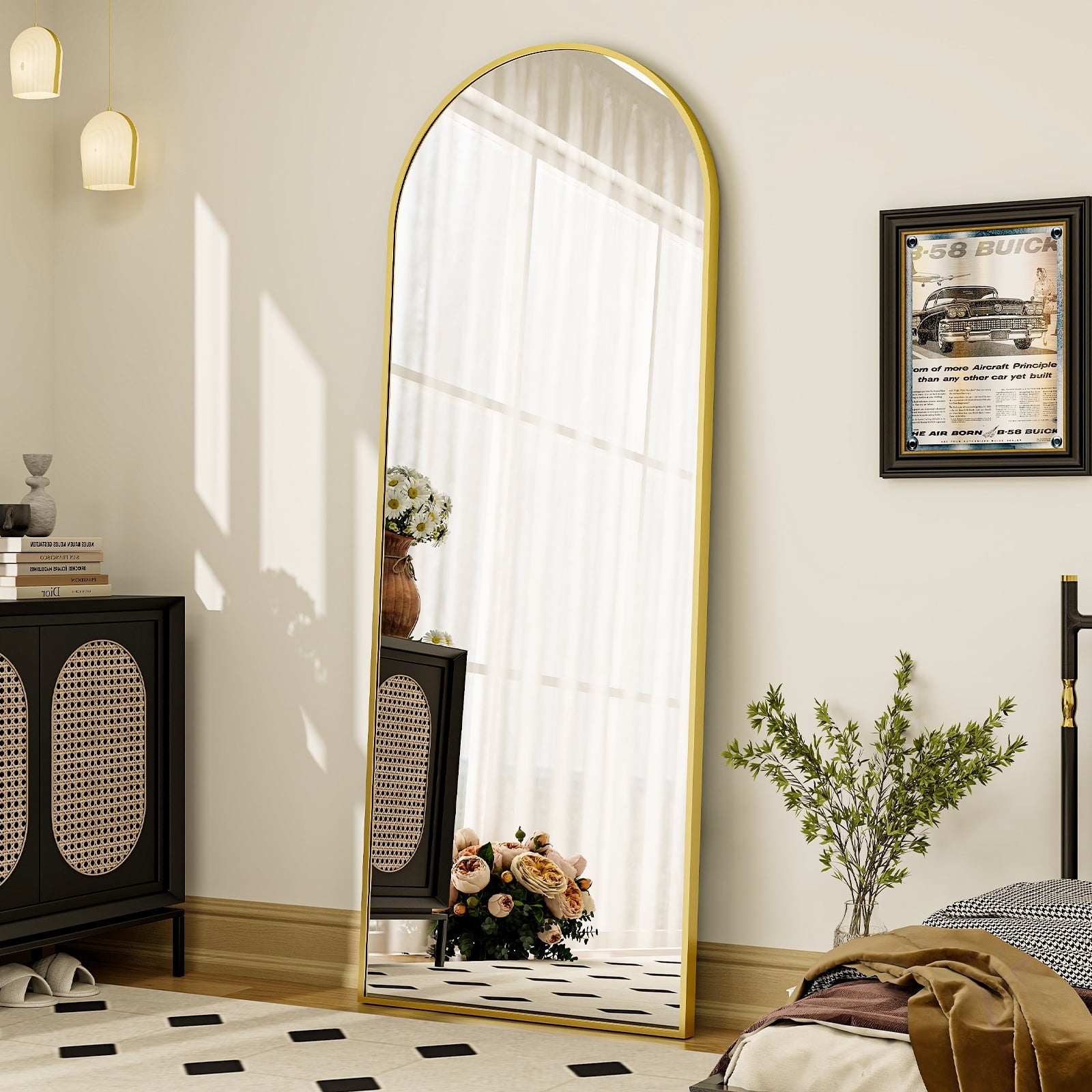 64"x 21" Full Length Mirror Arched - Full Length Mirror