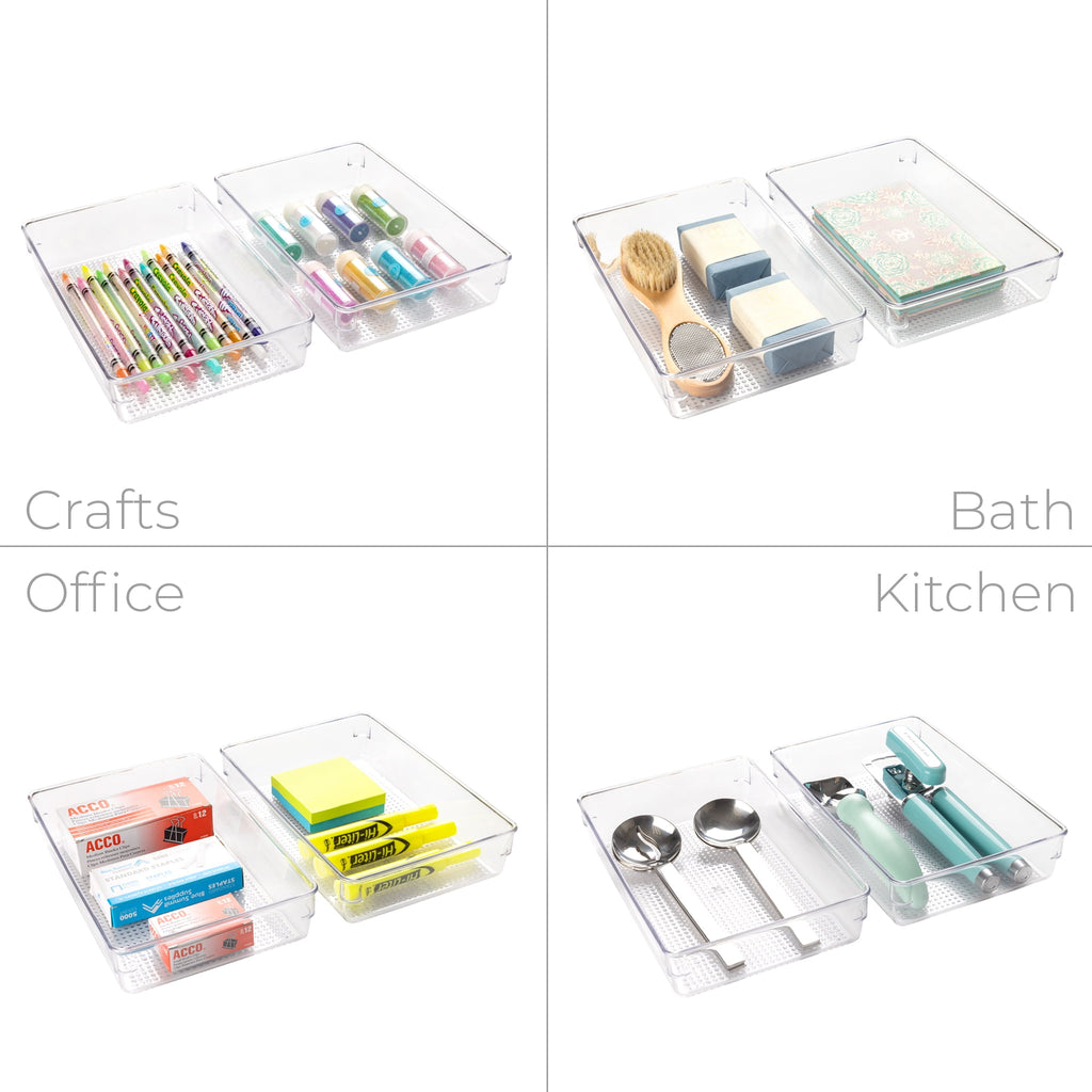 10-Piece Organizer Set Clear Plastic - Kitchen Essentials