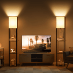 SUNMORY 63'' Floor Lamps with Shelves, - Modern Table Lamp