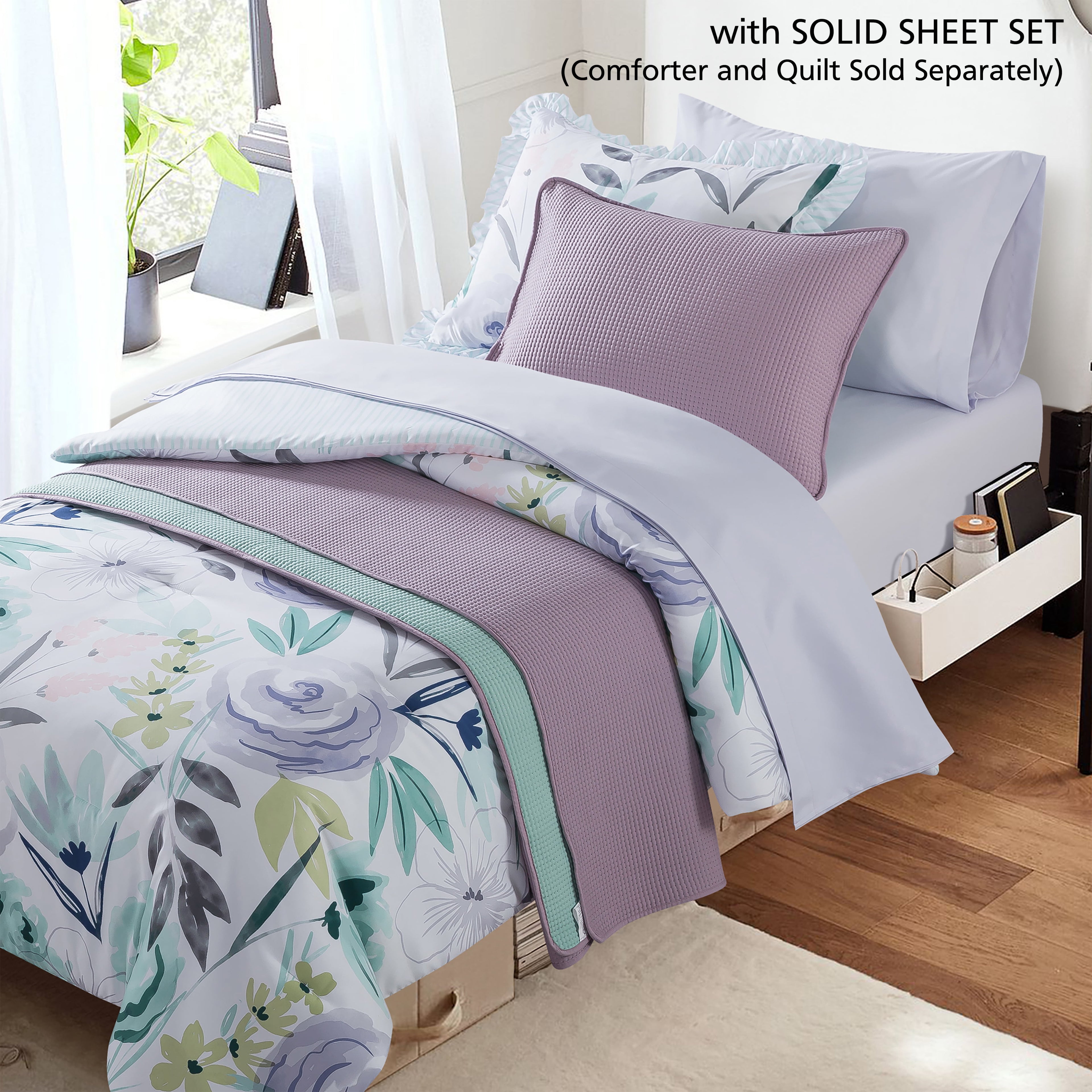 2-Pack Microfiber Sheet Set, One Print, - Soft Bed Sheet Set