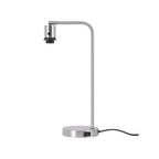 Modern Desk Lamp with Outlet, Brushed - Modern Table Lamp