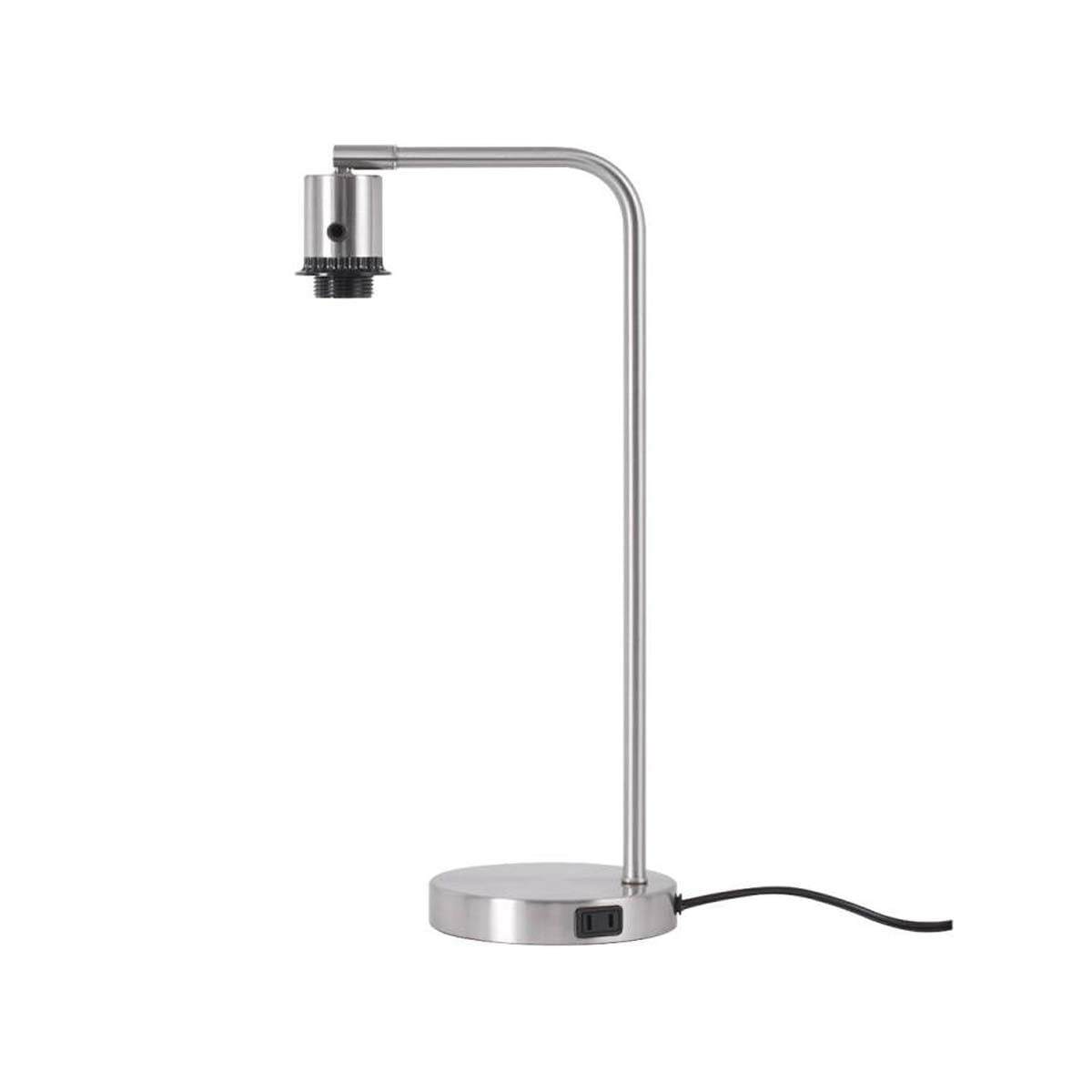 Modern Desk Lamp with Outlet, Brushed - Modern Table Lamp