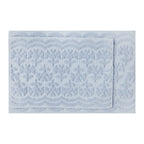 Floral Block Scallop 2 Piece Bath Rug - Washable Area Rug