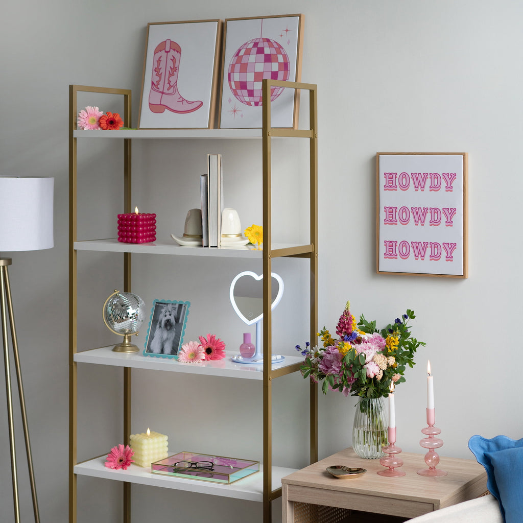 3 Pc Set Pink Western Theme Wall Art, - Dorm Room Essentials