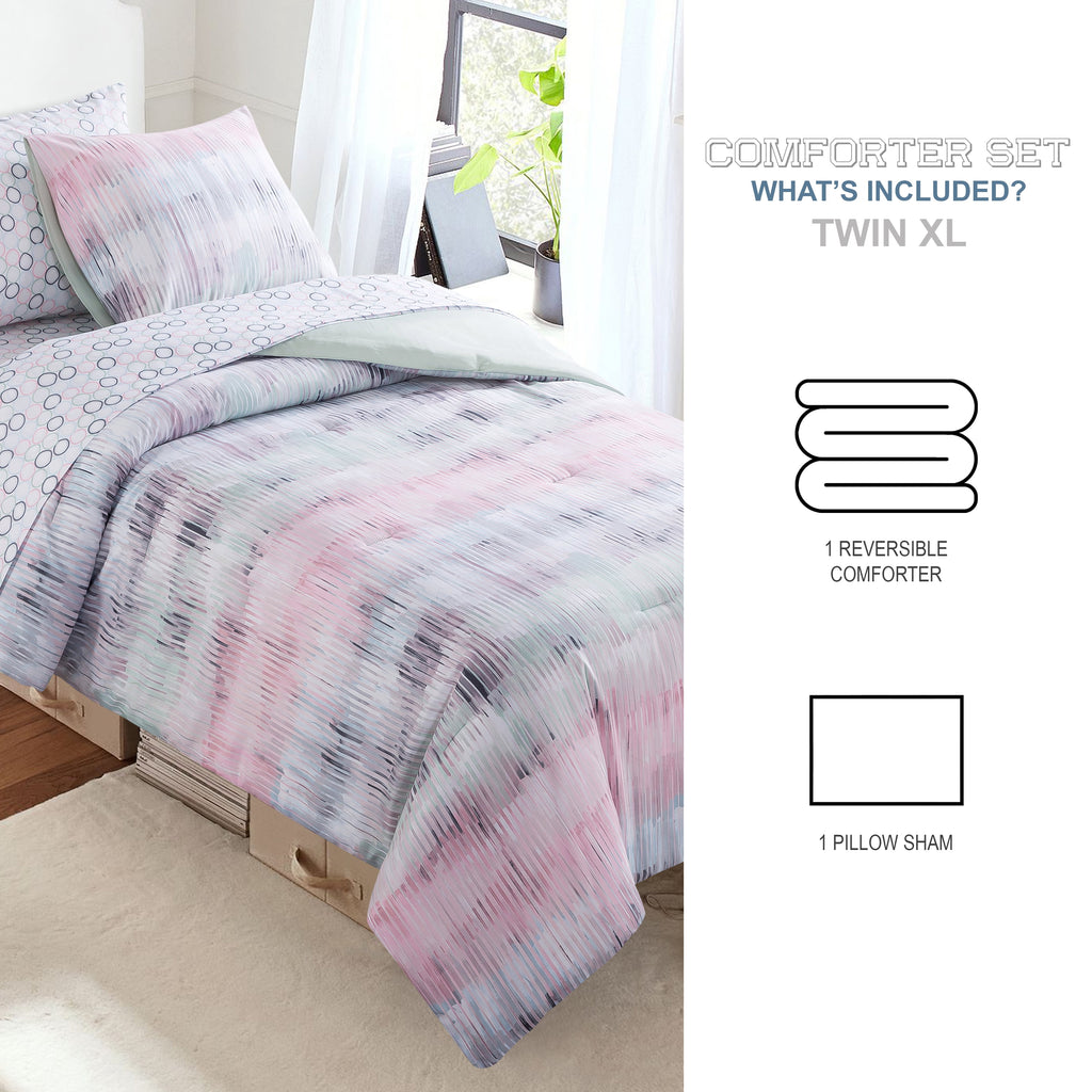 2-Piece Reversible Comforter Set, - Comforter Set