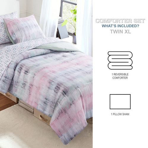 2-Piece Reversible Comforter Set, - Comforter Set