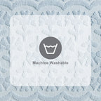 Floral Block Scallop 2 Piece Bath Rug - Washable Area Rug