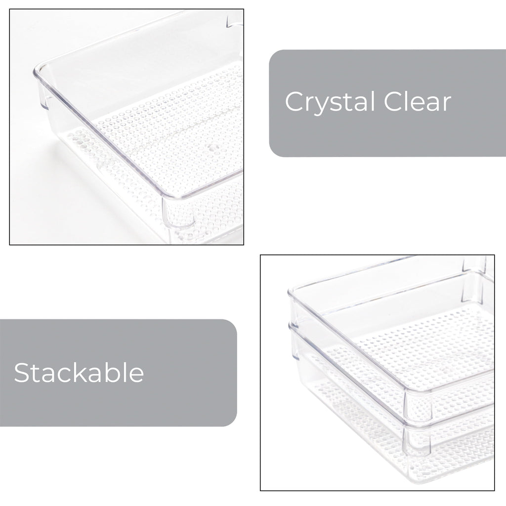 10-Piece Organizer Set Clear Plastic - Kitchen Essentials