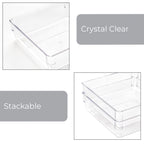 10-Piece Organizer Set Clear Plastic - Kitchen Essentials