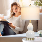 Cinkeda Double Gourd Ceramic Table - Modern Table Lamp