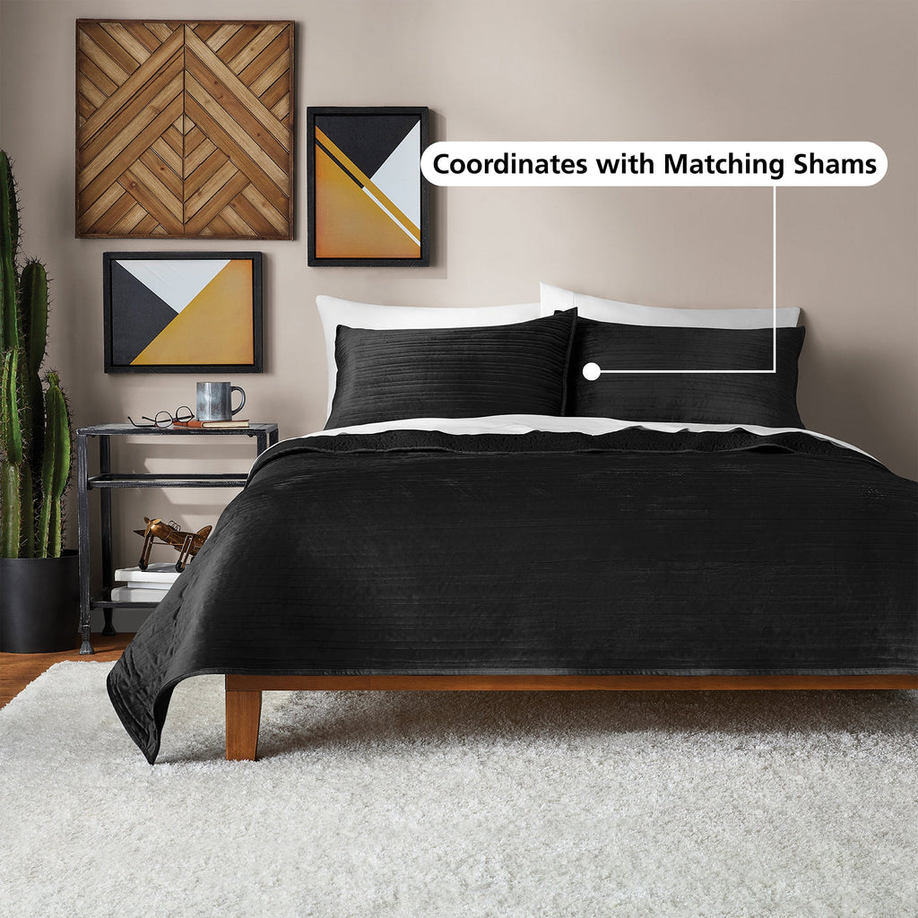 Soft Velvet Quilt - Microfiber Quilt Set