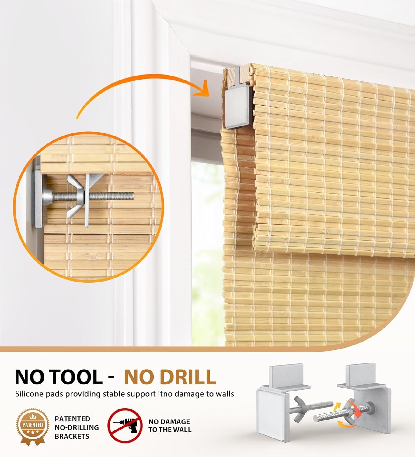 LazBlinds No Tools No Drill Cordless - Dorm Room Essentials