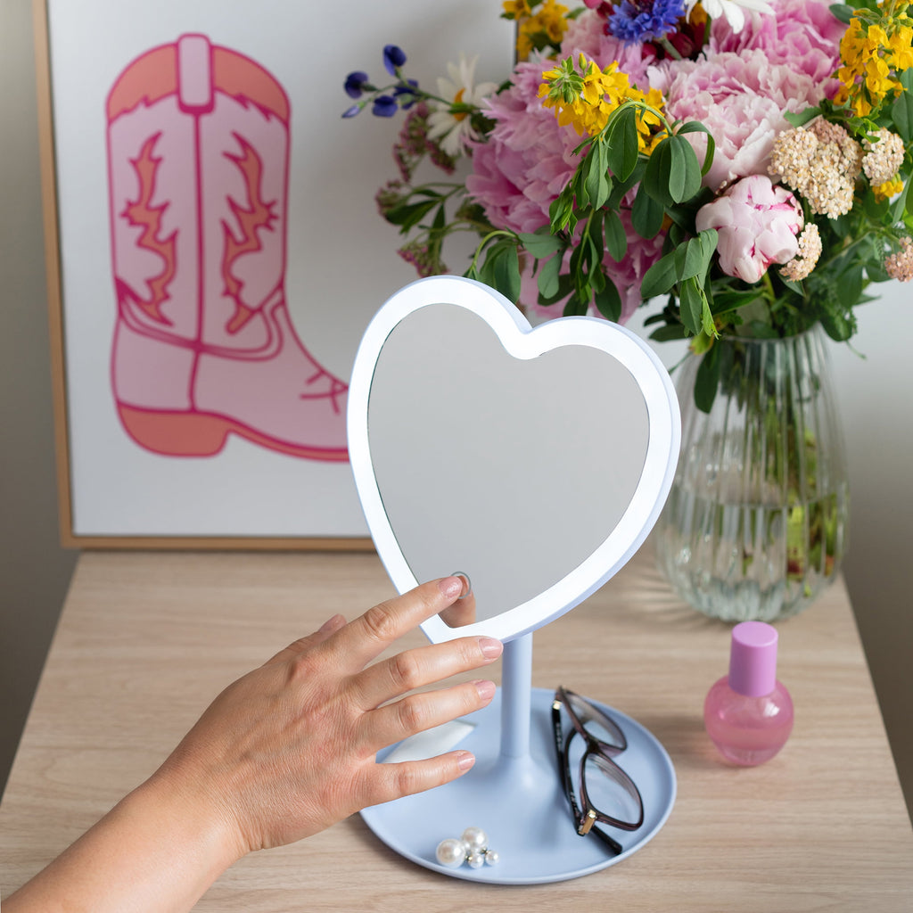 11.26" Tall Light Blue Plastic Frame - Full Length Mirror