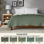 Garment Washed Stripe Quilt - Microfiber Quilt Set