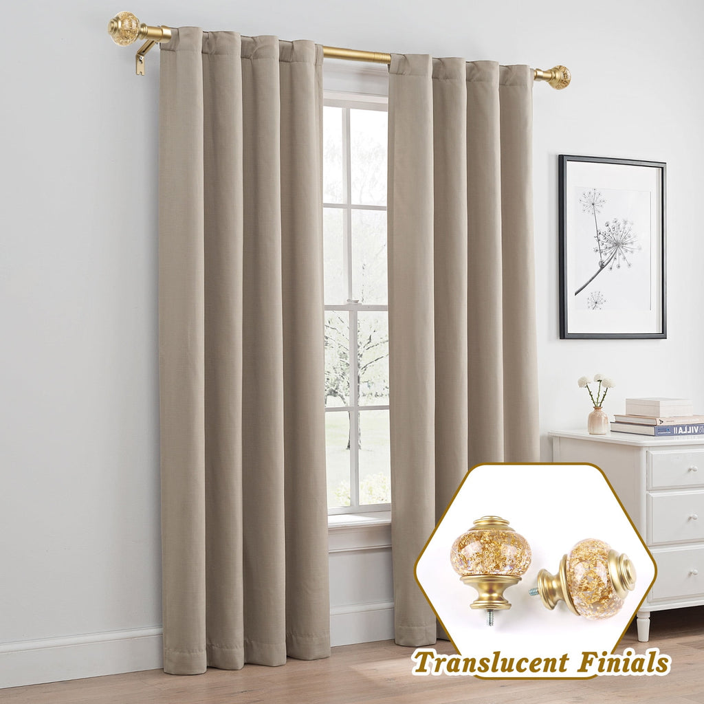 KAMANINA 7/8" Adjustable Single Curtain - Adjustable Curtain Rod