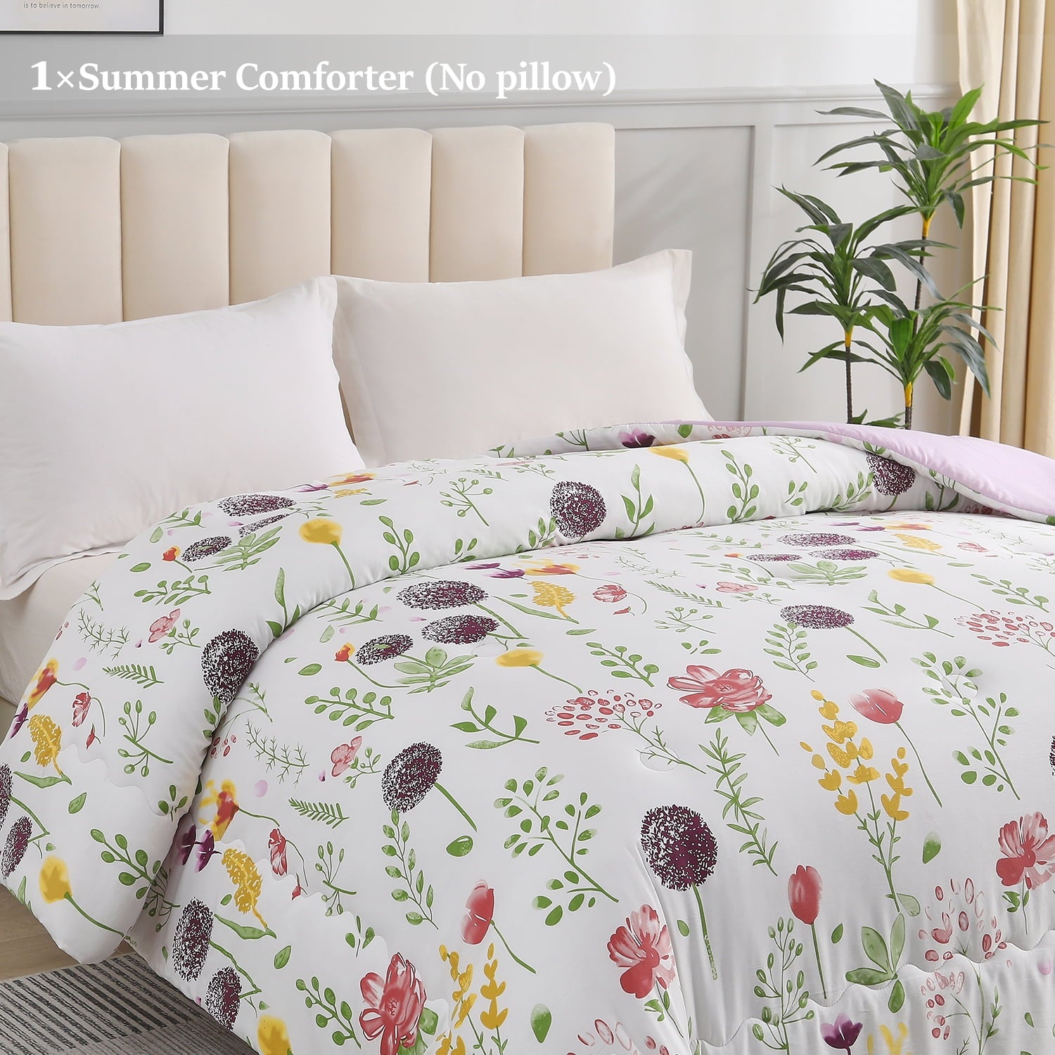 1 Piece Queen Comforter Floral - Comforter Set