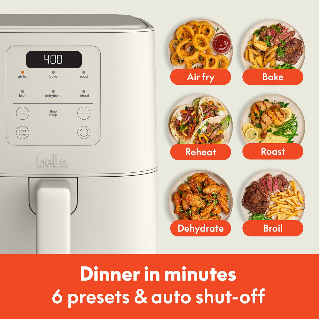 bella 4 Qt Slim Digital Air Fryer with - Air Fryer