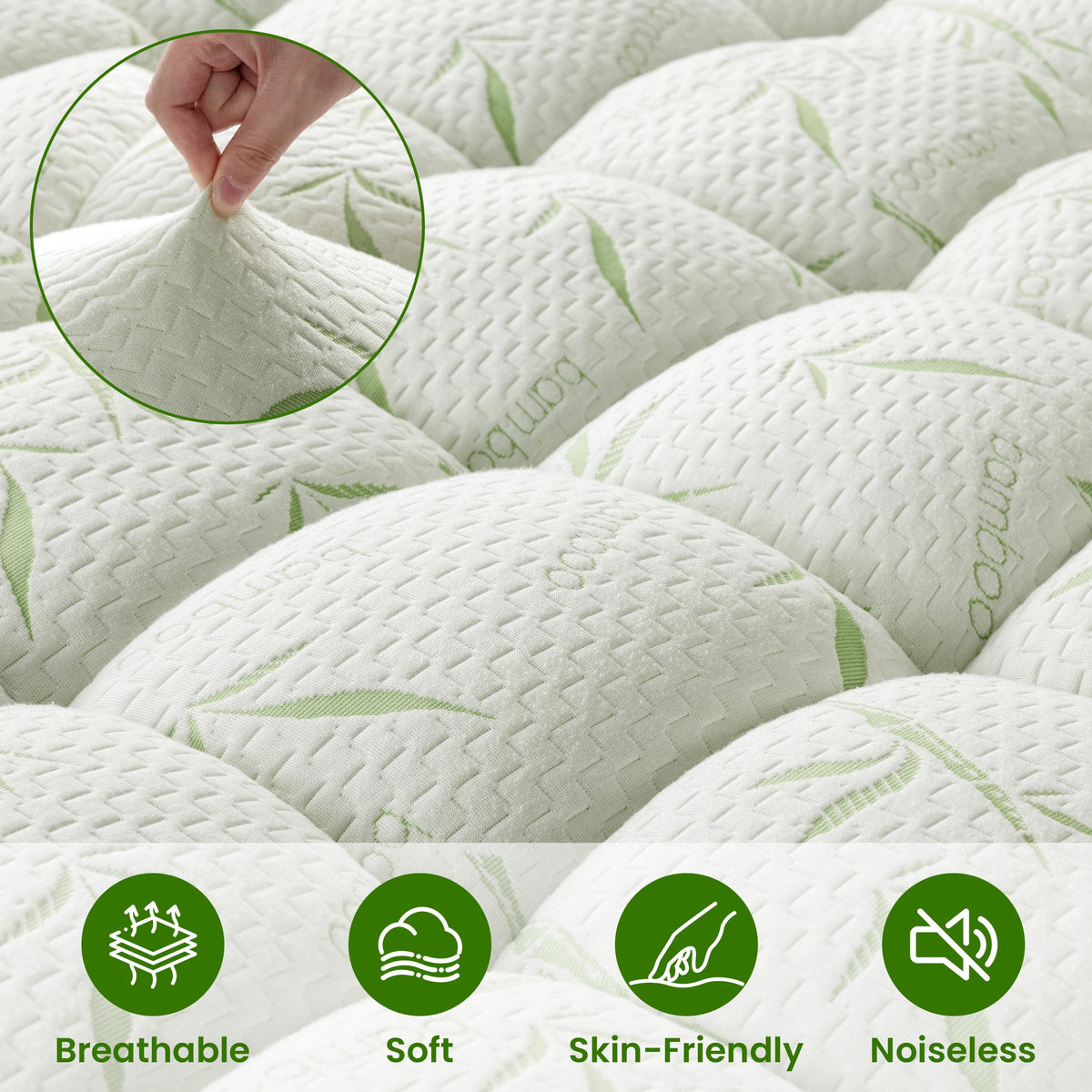 Cooling Bamboo Mattress Topper, 900GSM - Cooling Mattress Topper