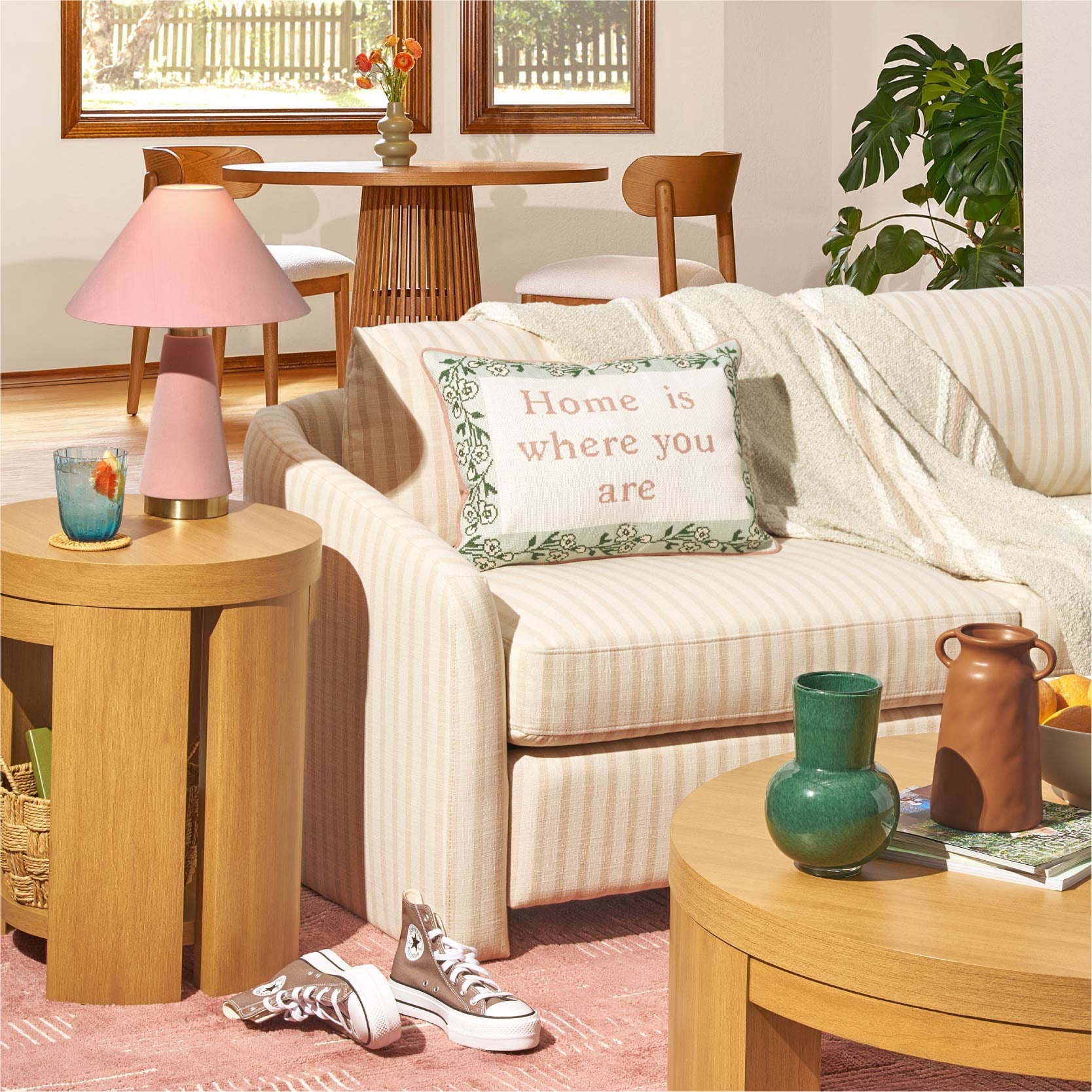 Rose Pink Velvet Table Lamp 19" H - Modern Table Lamp