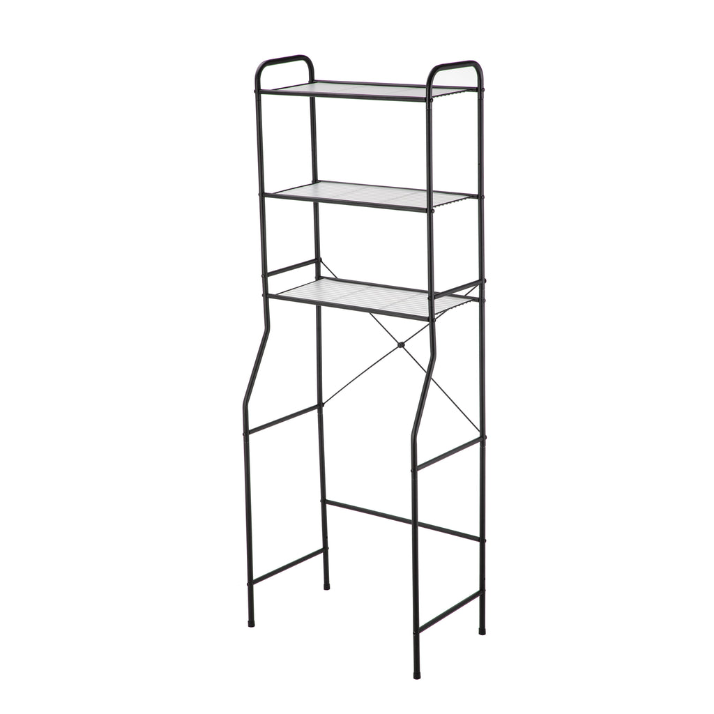 Over-the-Toilet Steel Storage Unit with - Bookcase Shelf