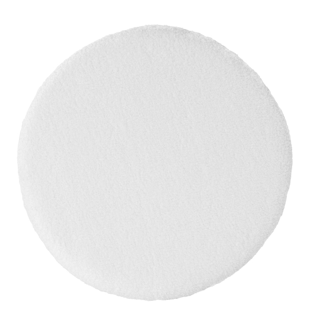 Modern Dowel Ottoman, Cream Boucle - Dorm Room Essentials