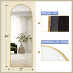 64"x 21" Full Length Mirror Arched - Full Length Mirror