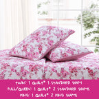 Betsey Johnson Floral Vineyard Pink - Microfiber Quilt Set