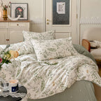 Floral Duvet Cover Queen Size 100% - Comforter Set