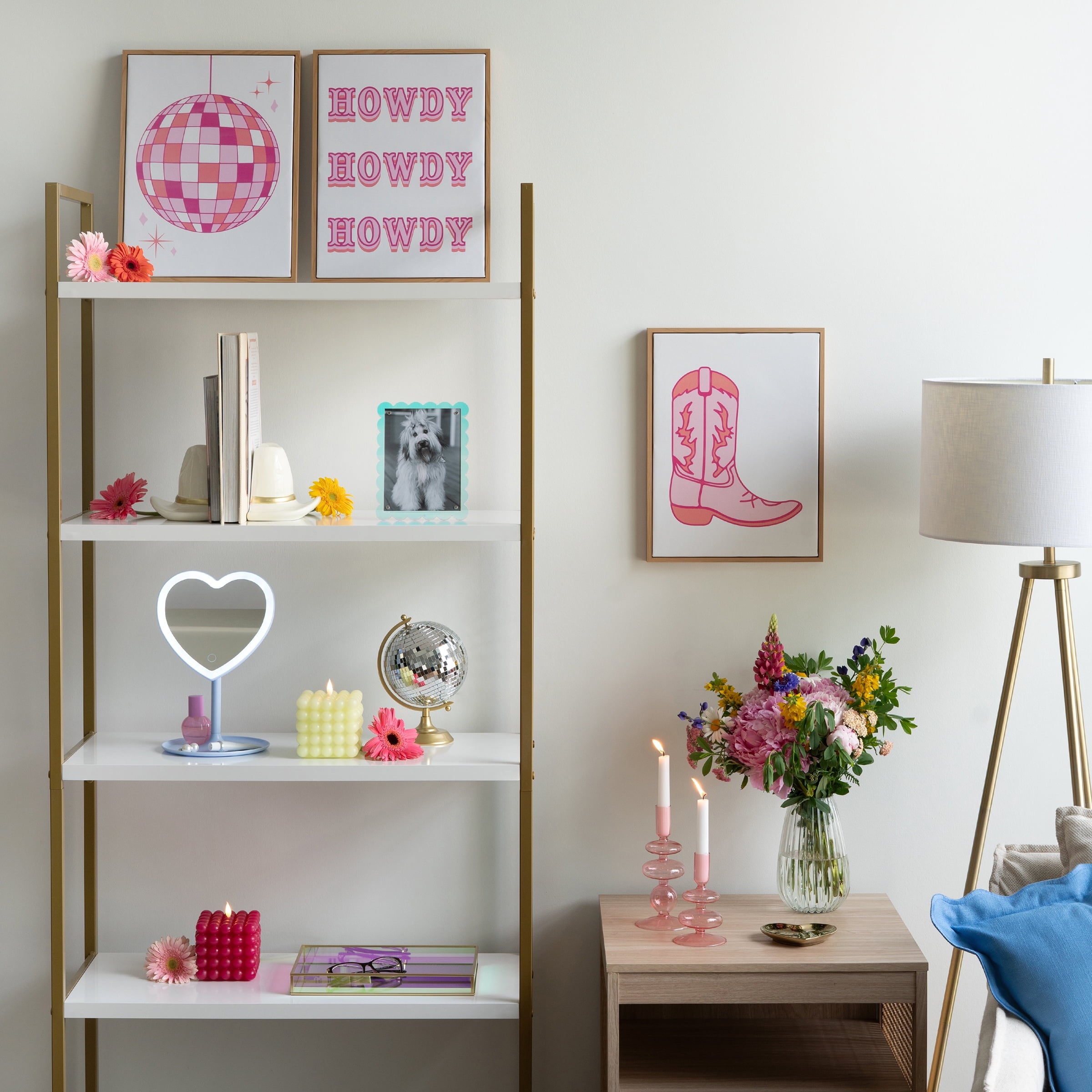 11.26" Tall Light Blue Plastic Frame - Full Length Mirror