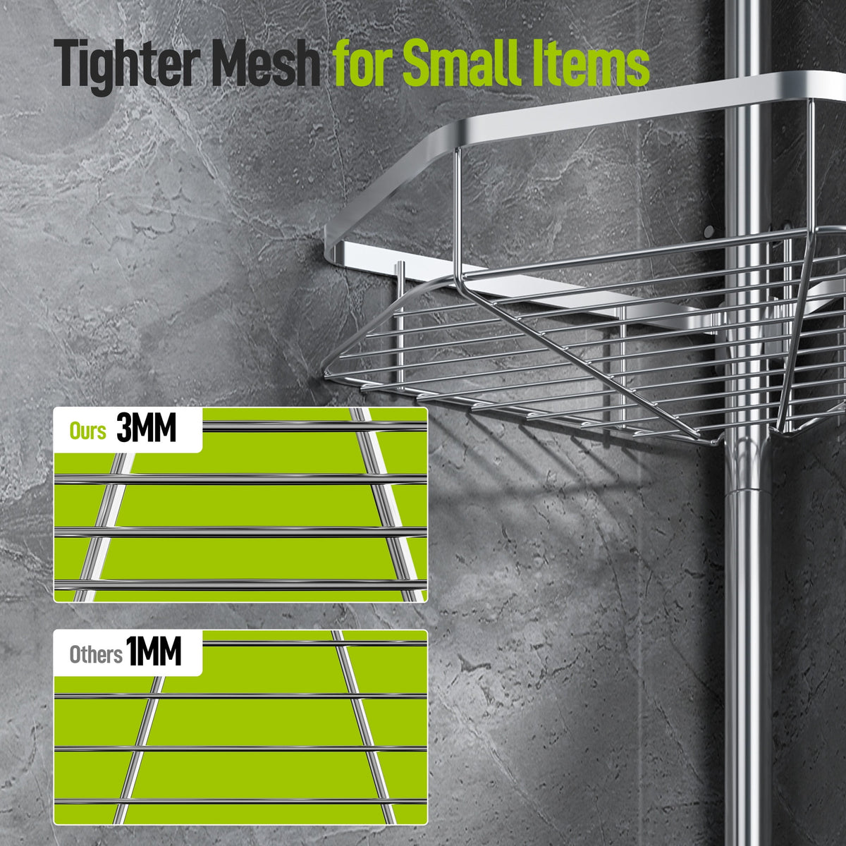 LazySpin 4-Tier Corner Shower Caddy - Dorm Room Essentials