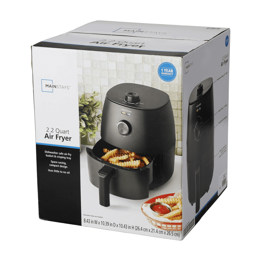 2.2 Qt Air Fryer in Arctic Black with - Air Fryer