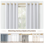 KAMANINA 7/8" Adjustable Single Curtain - Adjustable Curtain Rod