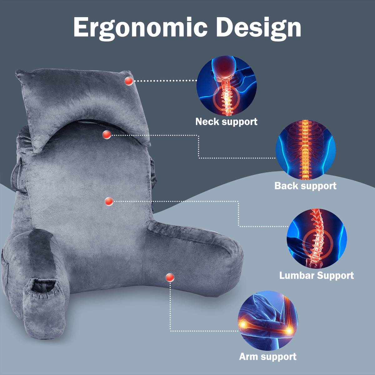 Reading Pillow, Extra Large 31" - Reading Pillow