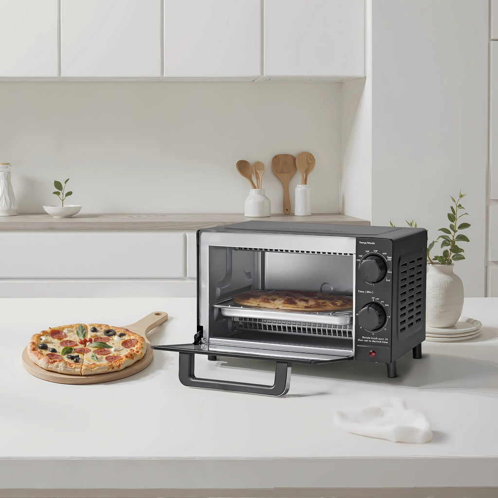 4 Slice Countertop Toaster Oven with 3 - Dorm Room Essentials