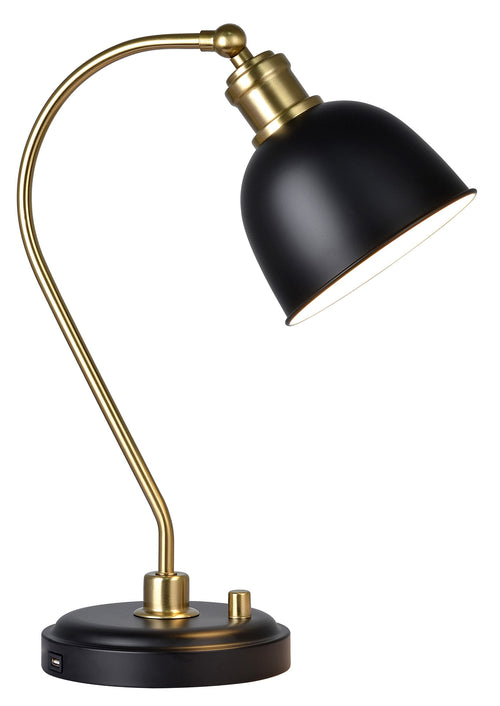 18" Black and Gold Desk Lamp, Modern - Modern Table Lamp