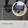 SnugFit Over-the-Door Hanging Hooks, 6 - Dorm Room Essentials