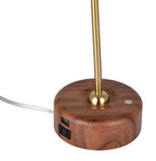 Modern LED Desk Lamp with Wood Grain - Modern Table Lamp