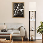SUNMORY 63'' Floor Lamps with Shelves, - Modern Table Lamp