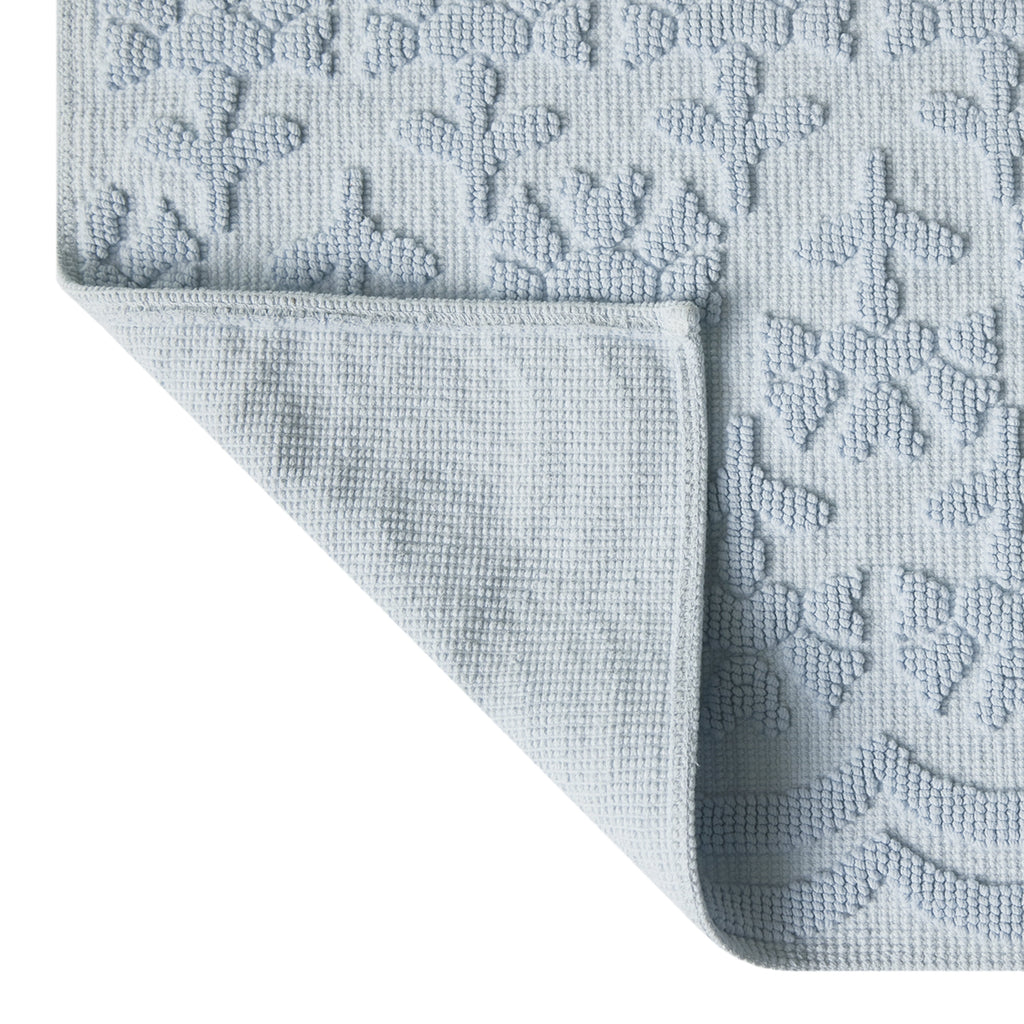 Floral Block Scallop 2 Piece Bath Rug - Washable Area Rug