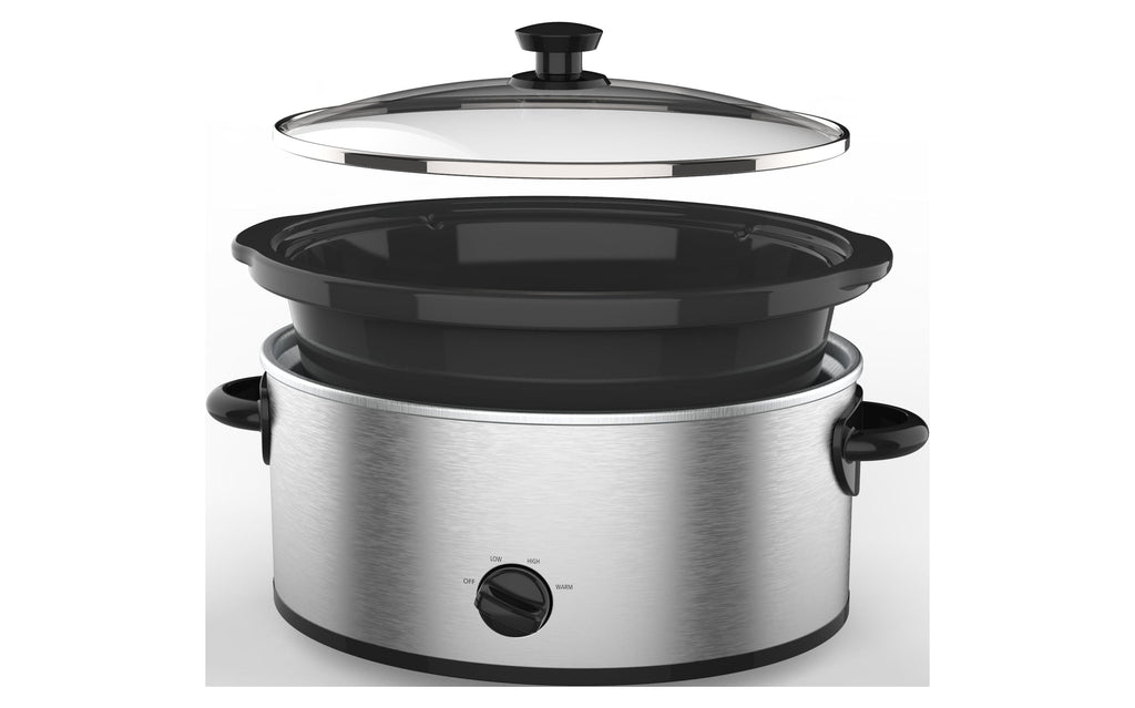 6 Quart Oval Slow Cooker, with - Kitchen Essentials